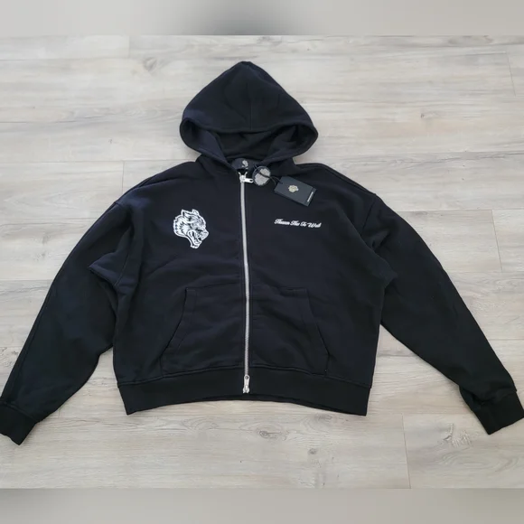 Darc Sport Time Darco Double Zip Hoodie Heaven Has To Wait sz Large - Picture 6 of 11